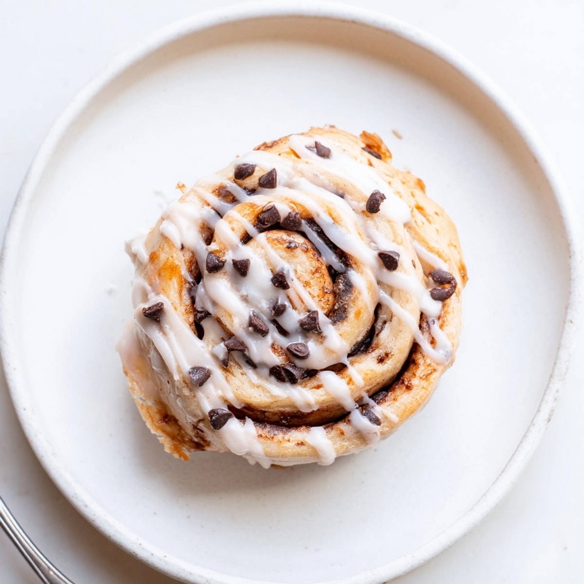 Close-up of sliced Protein Cookie Dough Sweet Rolls showing layers of delicious filling.