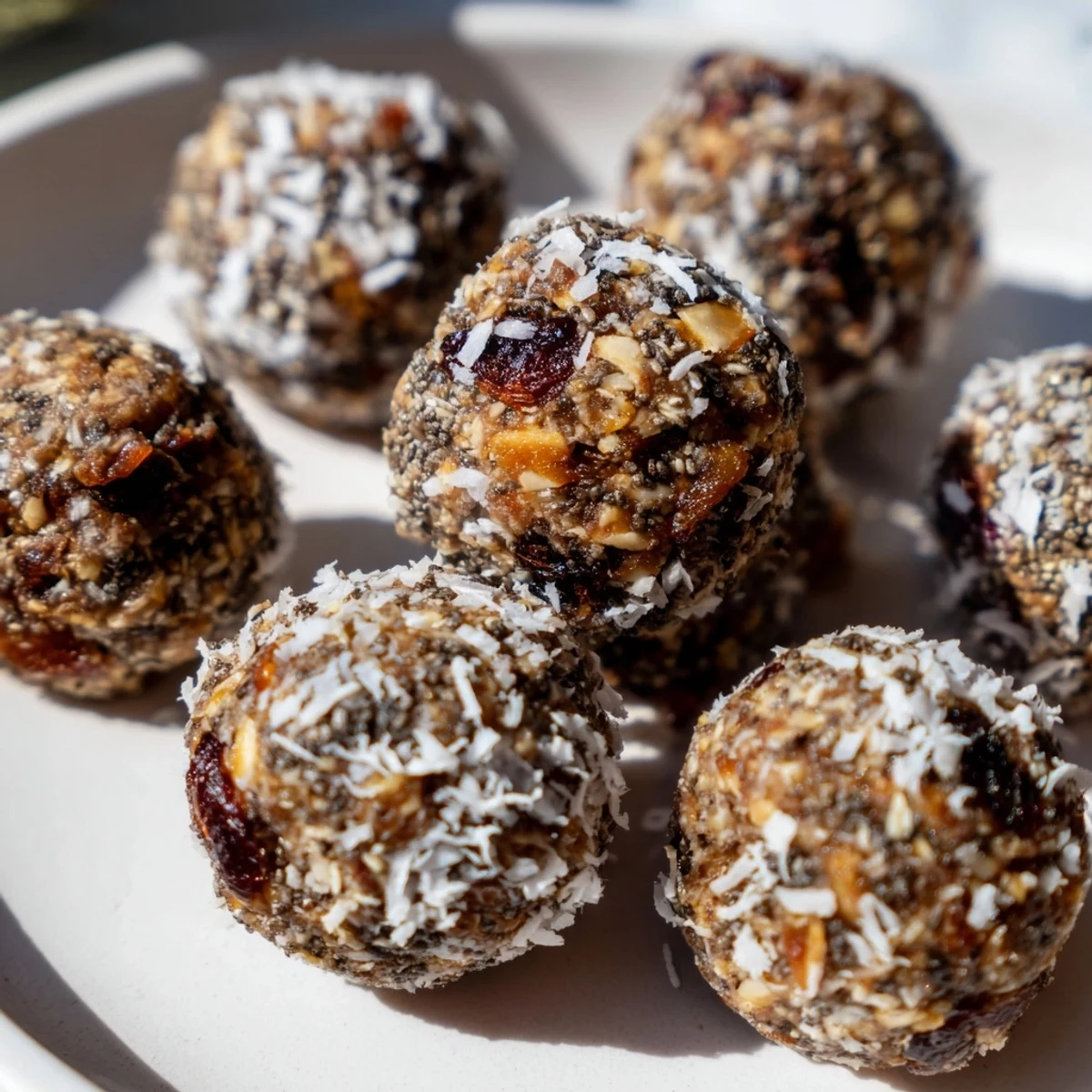 Festive Spiced Holiday Snack Energy Balls, brimming with nuts and warming spices.  