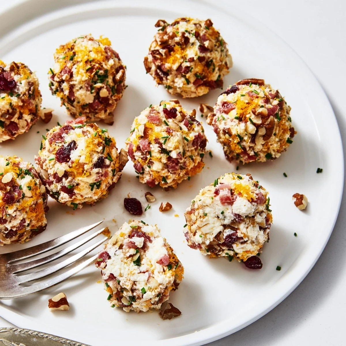 Festive charcuterie board holiday snack balls with vibrant colors and textures.  