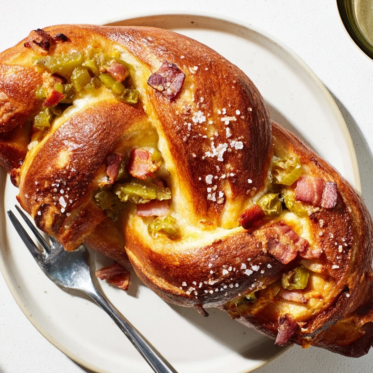Deliciously twisted Spicy Pickle Bacon Pretzel Twists, perfect for party snacking.  