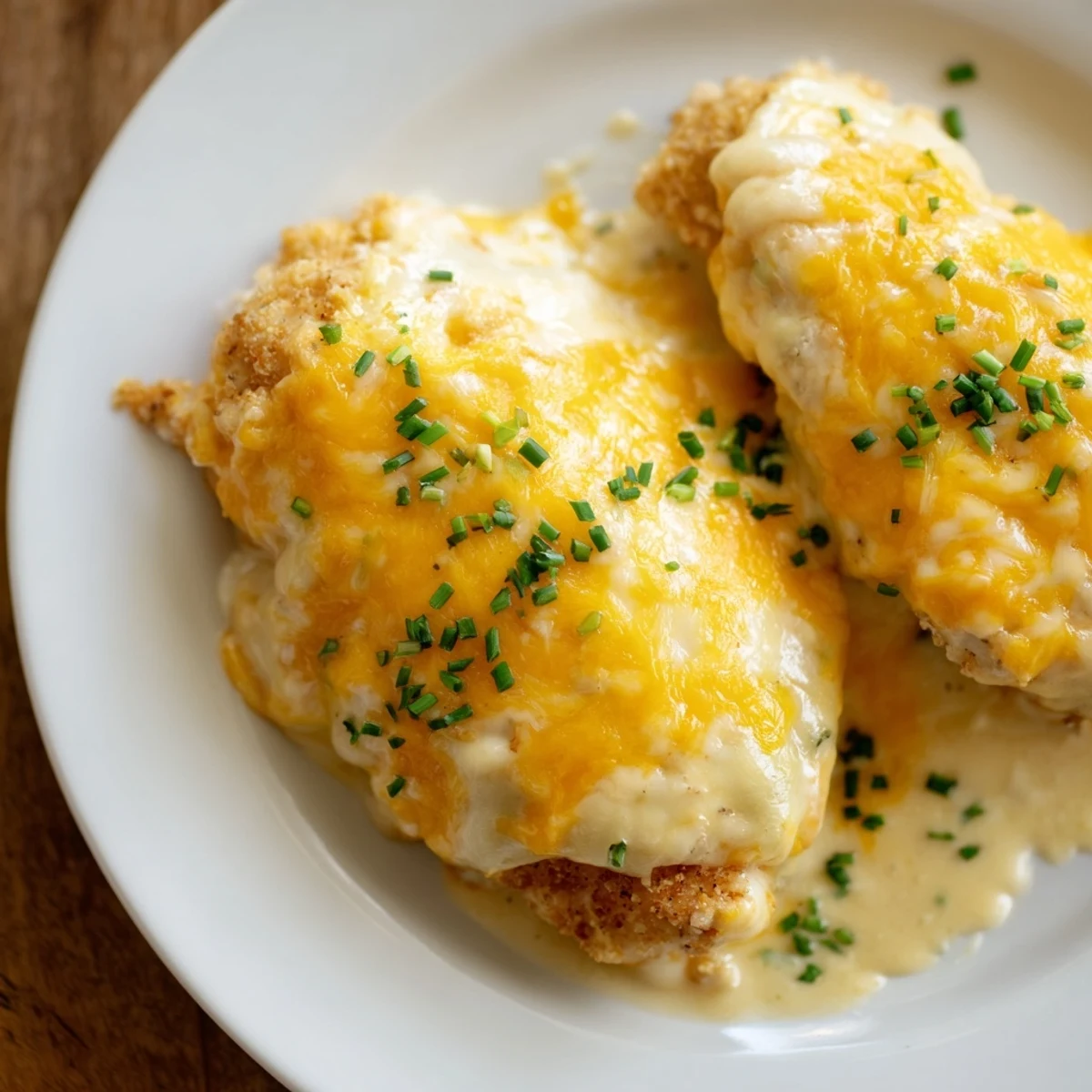 Golden, bubbly Cheddar Ranch Chicken Bake fresh from the oven, a weeknight dinner delight.