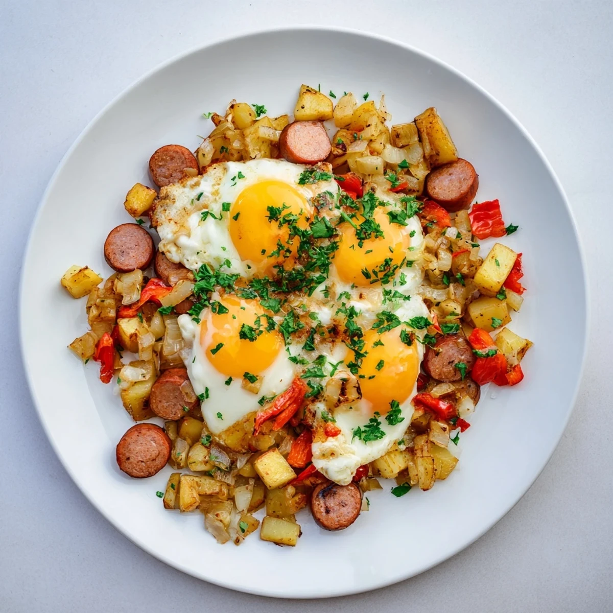 Egg Potato Hash Hot Dogs