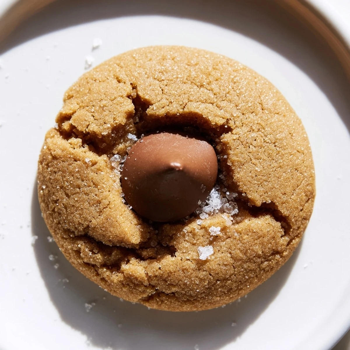 Perfectly baked 3-Ingredient Peanut Butter Blossoms, with melted chocolate kisses, offering sweet and peanut flavors.