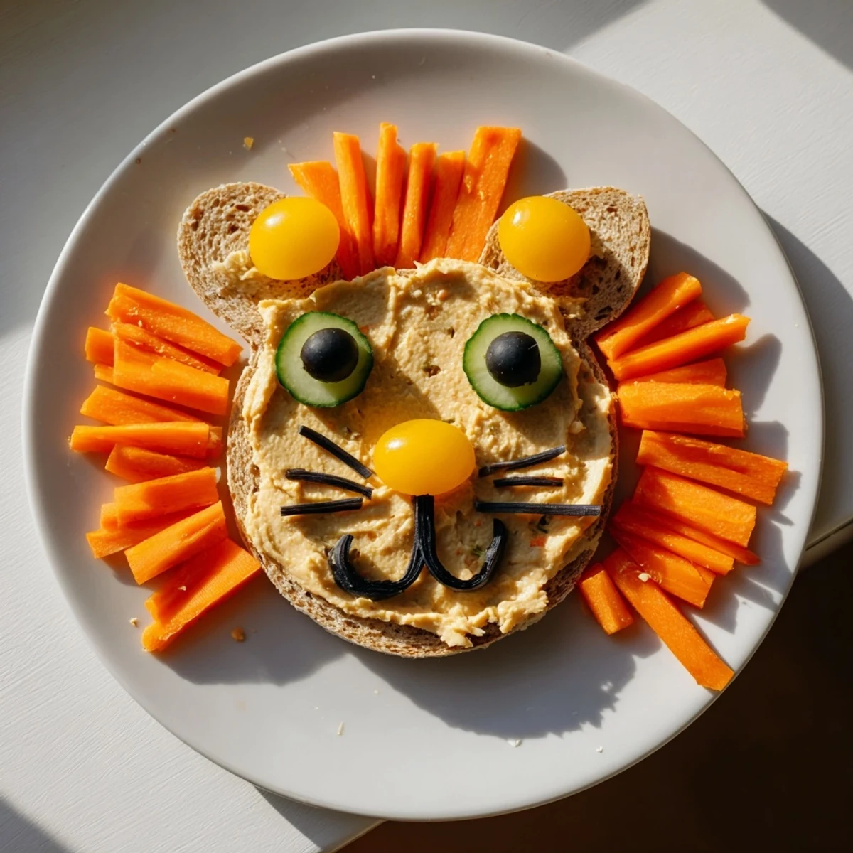 Vibrant King of the Jungle Lion Lunch Board: a creative, veggie-packed, kid-friendly lunch platter.