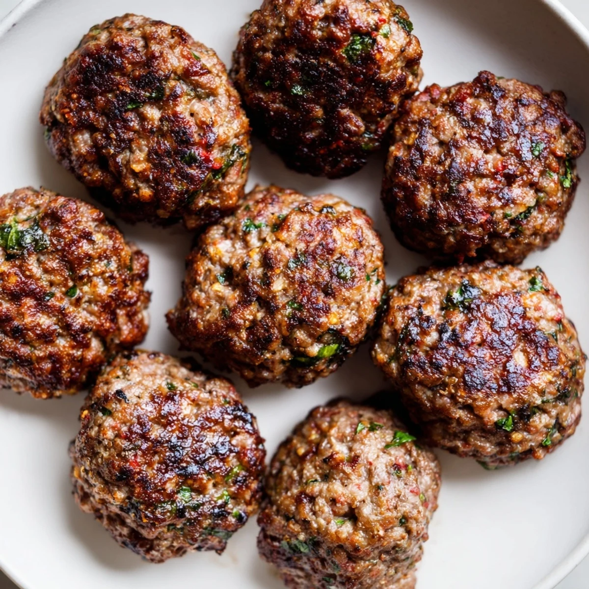 Close-up of freshly grilled Turkish Köfte, juicy and flavorful, perfect with a side of flatbread.