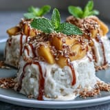 Individual Mango Sticky Rice Cups, a delightful Thai dessert ready to be enjoyed.