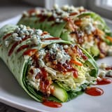 Enjoy these vegetarian Buffalo Cabbage Crunch Wraps, bursting with flavor and crunch.