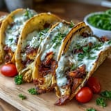 Roasted cabbage Caesar tacos presented hot inside soft tortillas with vibrant, flavorful garnishes.