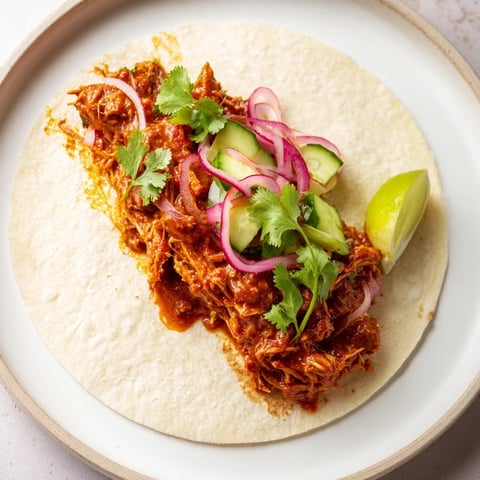 Tender sticky Chicken Tikka Masala Tacos, richly flavored and drizzled with a sweet, savory glaze, ready to serve.