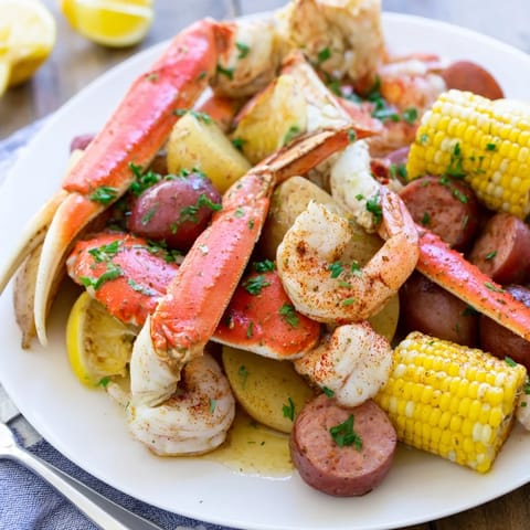 Seafood Boil Crab Shrimp Sausage
