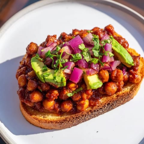 Smoky BBQ Chickpeas Toast