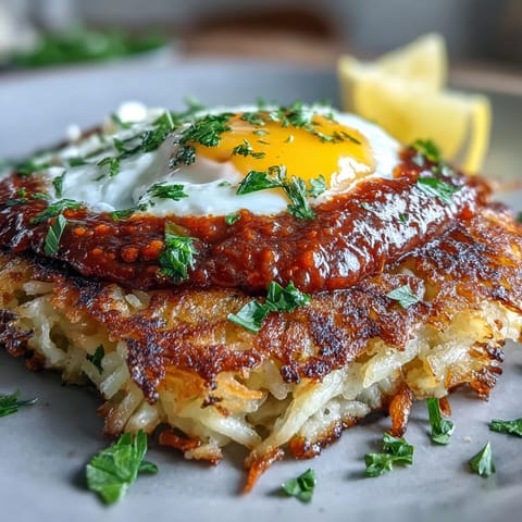 Celeriac Rösti with Harissa Yogurt