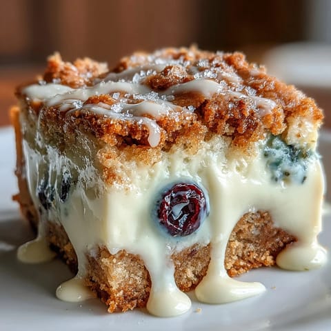 Chewy, vibrant blondies topped with blueberries, perfect for a delightful dessert bite.