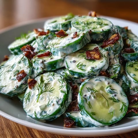Viral Cucumber Salad with Cream Cheese Everything Bagel seasoning, creamy, tangy, and fresh.