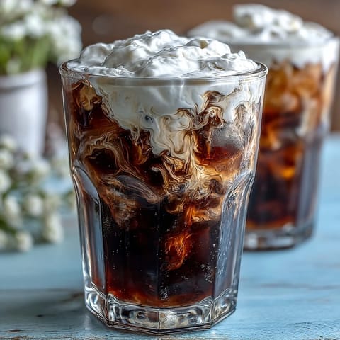 Smooth cold brew coffee with decadent vanilla sweet cream makes a refreshing summer treat.