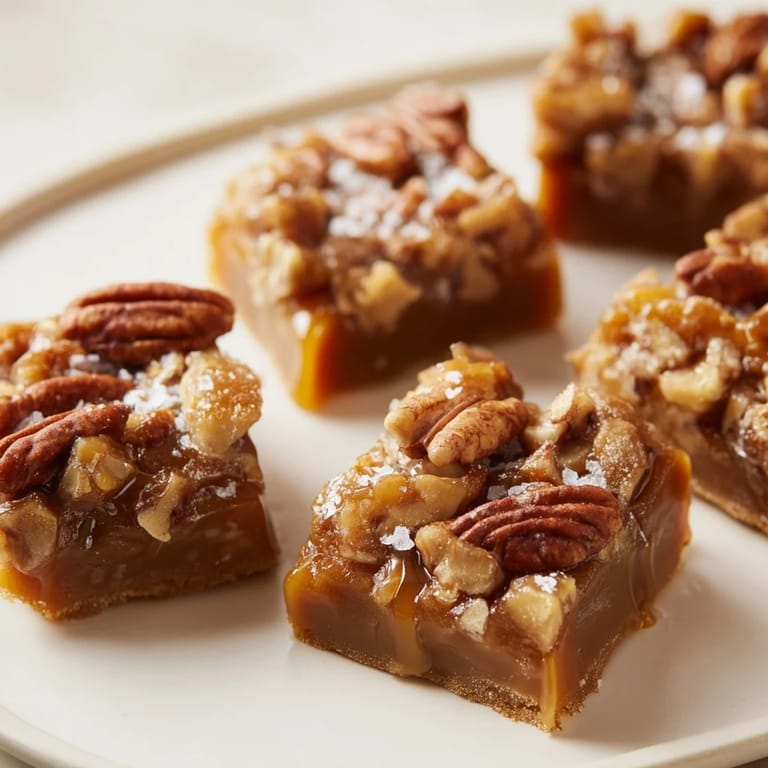 Decadent root beer caramel pecan bites, perfect for sweet party treats or gifts.  