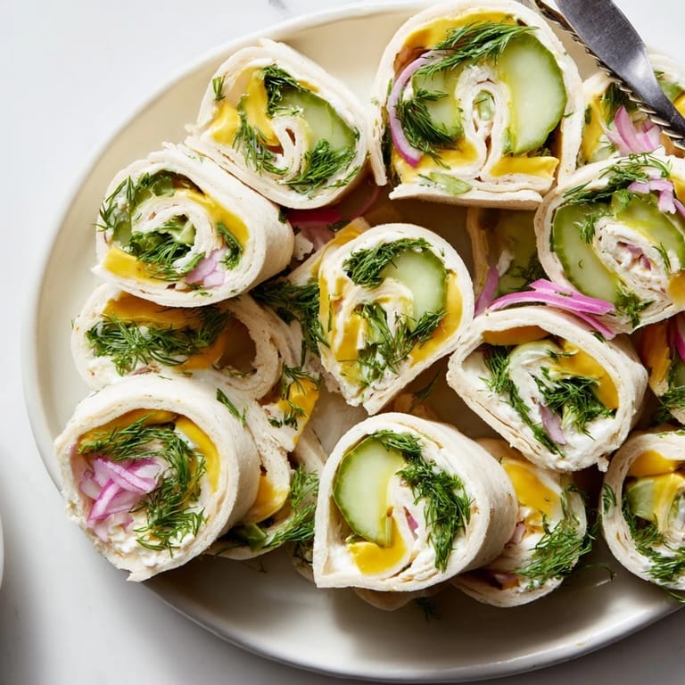 Tangy pickle-in-a-blanket bites, ideal for picnics, featuring soft tortillas and cheese.