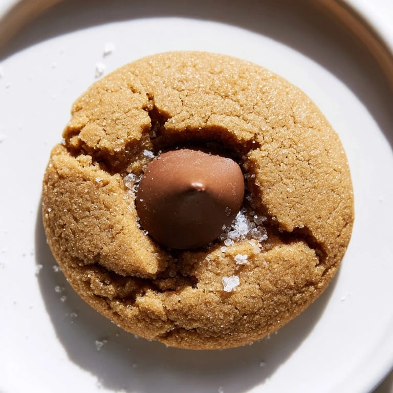 Perfectly baked 3-Ingredient Peanut Butter Blossoms, with melted chocolate kisses, offering sweet and peanut flavors.