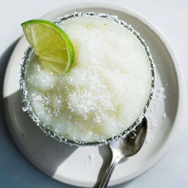 This refreshing White Christmas Margarita Slush features a thick, icy texture alongside citrusy goodness and tequila.