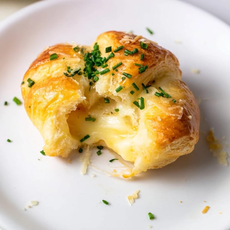 Appetizing photo of golden brown Savory Rolls: Crescent Roll Baked Cheese Bites, perfect party appetizer.