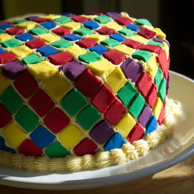 Imagine the texture of this beautiful Cozy Quilt Patchwork Cake, layered and full of yummy buttercream.