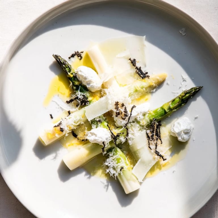 A gorgeous overhead shot of The Silver Birch appetizer with creamy burrata, Comté cheese, and fresh truffle.