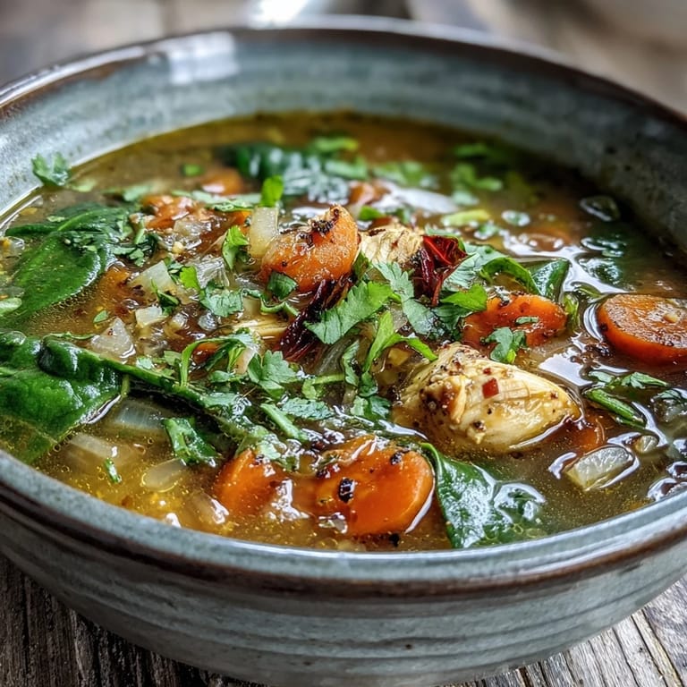 Steaming Turmeric Chicken Soup bowl, bursting with healthy turmeric and ginger flavors.