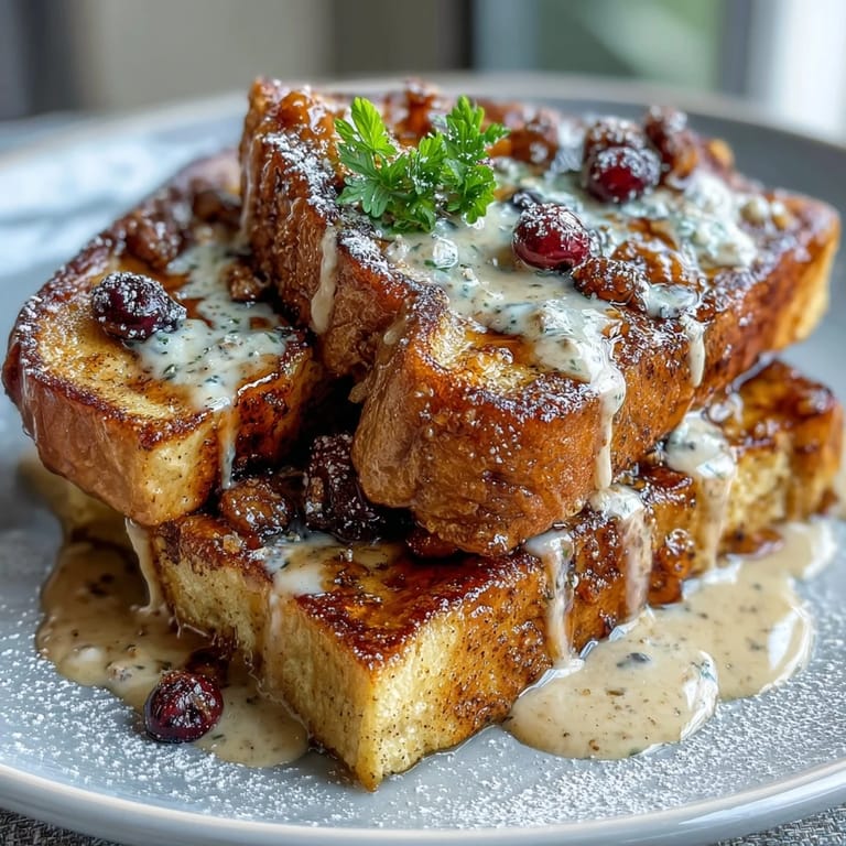 Comforting sourdough French toast bake bursting with blueberries and lemon zest, ideal for weekend brunch or special family gatherings.