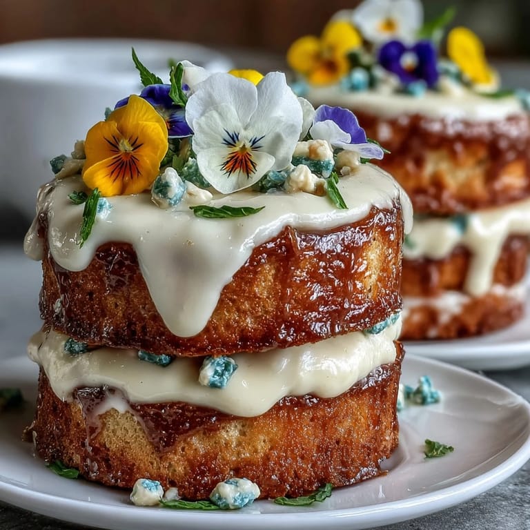 Bright and cheerful mini birthday cakes with fluffy vanilla cake, creamy buttercream, and a crown of edible flowers for a festive spring celebration.