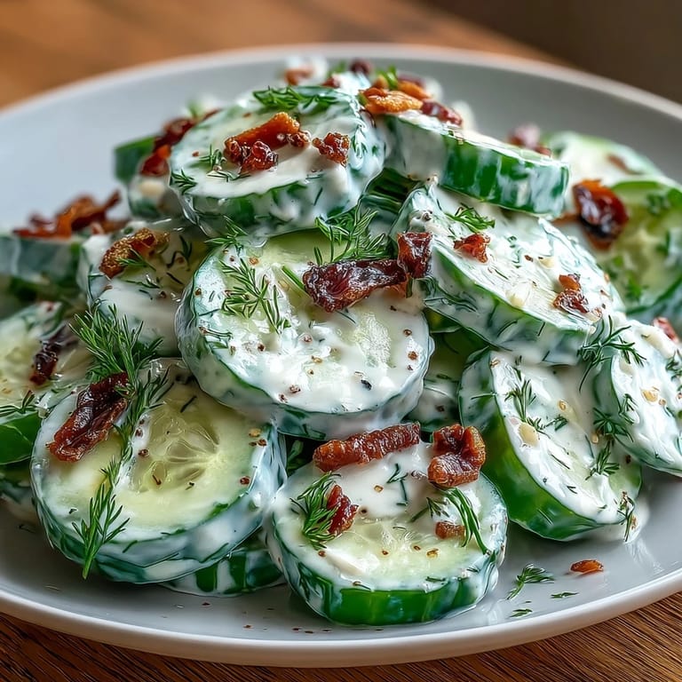 Crunchy, refreshing Viral Cucumber Salad with Cream Cheese, a perfect side dish.