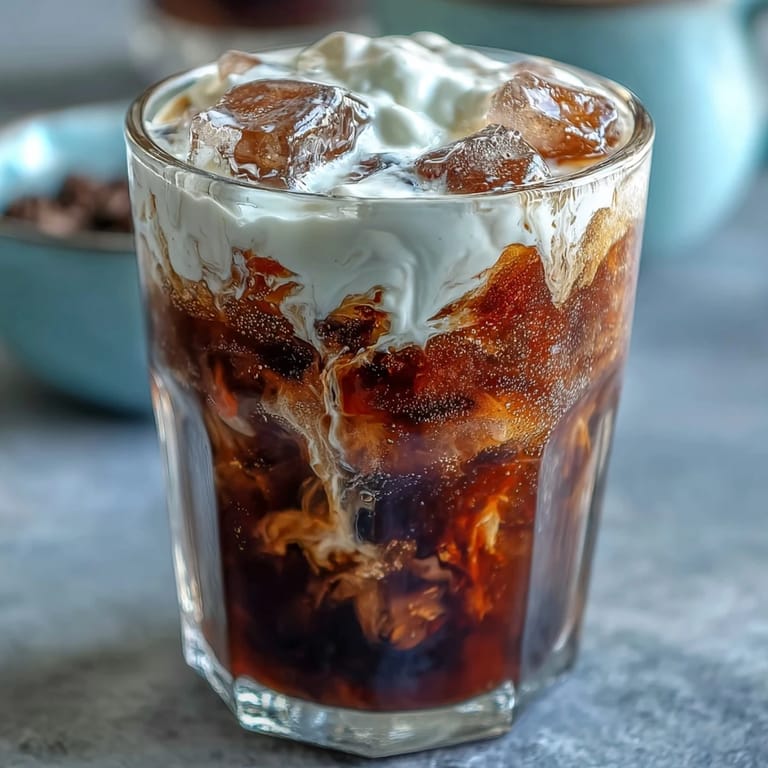 Enjoy deeply flavored cold brew coffee crowned with luscious, homemade vanilla sweet cream.