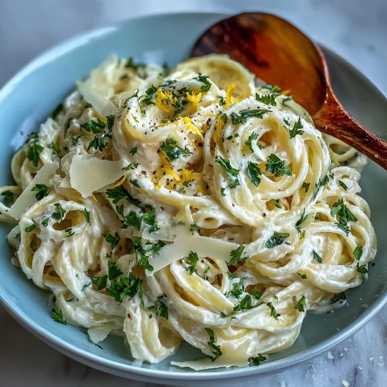 Vivid Cottage Cheese Lemon Pasta Sauce, perfect for lunch.