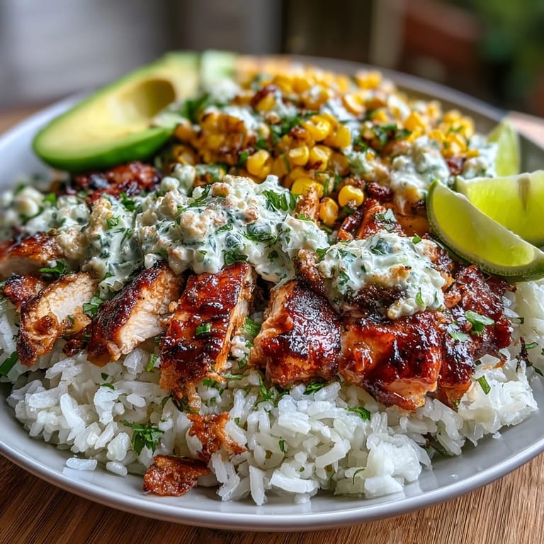 Flavorful Street Corn Chicken Rice Bowls, a hearty and delicious main dish.